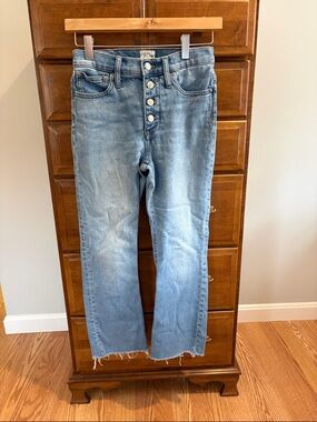 J Crew High-Rise Light Wash Button-Fly Women's Jeans - Light Blue